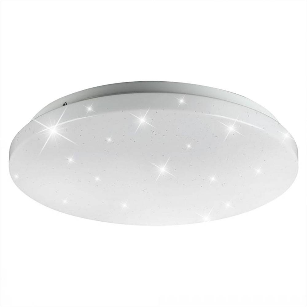 Deckenleuchte Sterneneffekt Tageslichtleuchte weiß LED Deckenlampe Wohnzimmer, CCT, 36W 3900Lm warmweiß-kaltweiß, DxH 50x8 cm