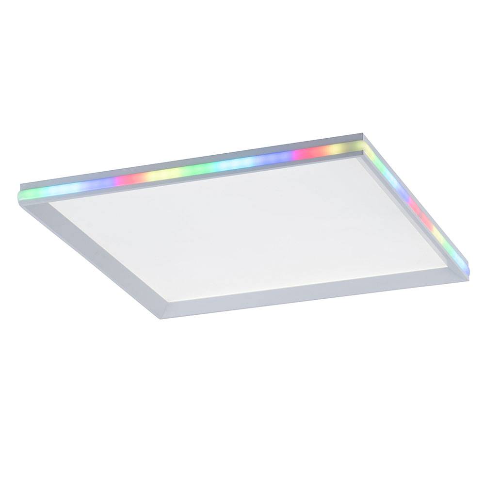 Deckenleuchte Panel Regenbogen Effekt dimmbar Wohnzimmerlampe LED Deckenlampe Farbwechsel LED, mit Fernbedienung, 1x LED 32 W 1400Lm 2700-5000