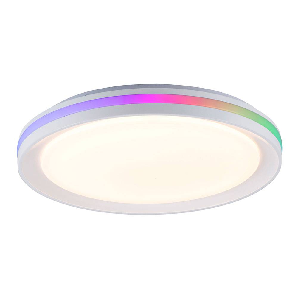 Deckenleuchte Regenbogen Effekt Deckenlampe Dimmer Wohnzimmerlampe LED Farbwechsel LED, mit Fernbedienung, 1x LED 20W 1100Lm 2700-5000 Kelvin, D 40