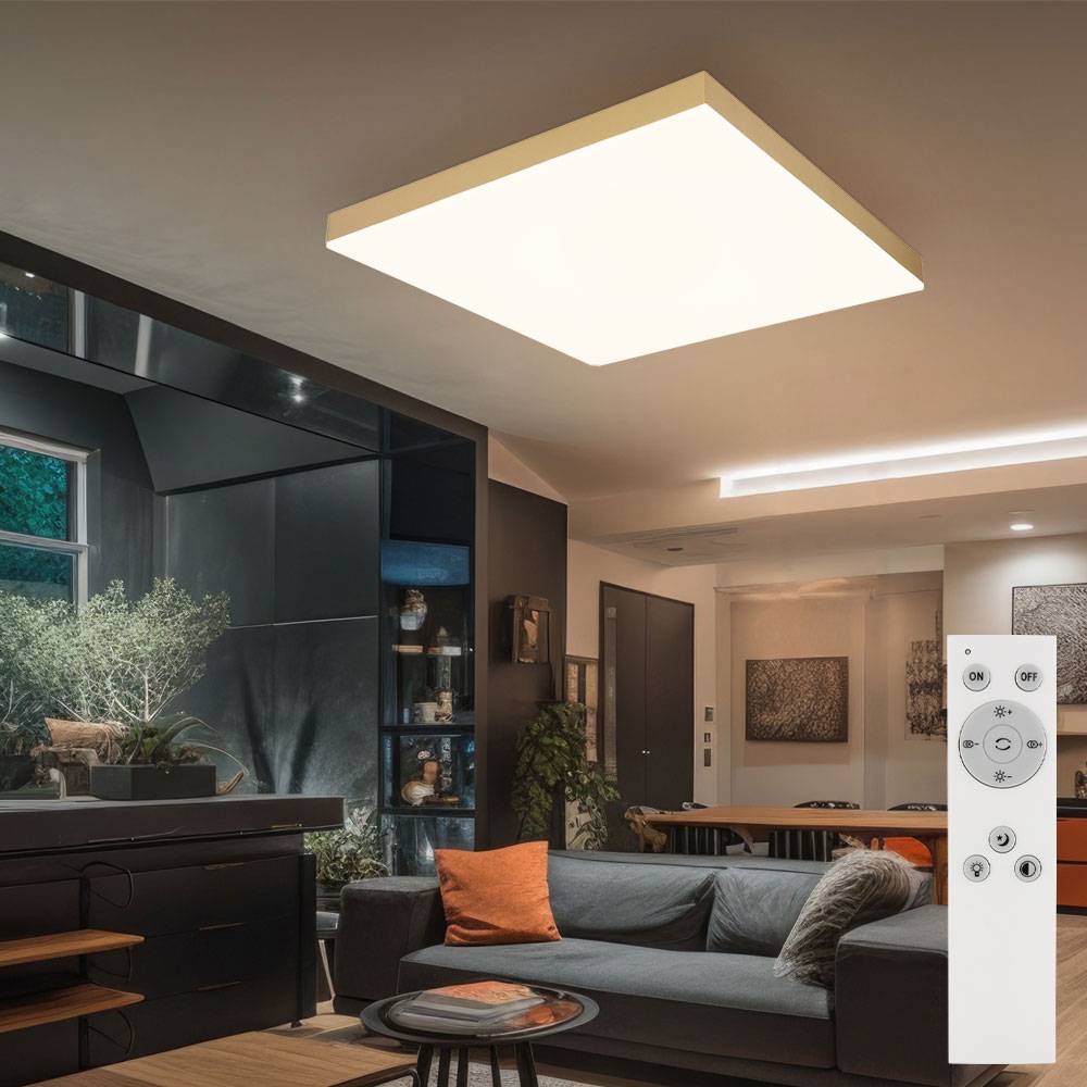 Deckenleuchte Wohnzimmerleuchte Esszimmerlampe Deckenlampe Flurleuchte, Fernbedienung dimmbar CCT Nachtlicht-/Memory, 1x LED 24W 1600Lm 2700-6500K