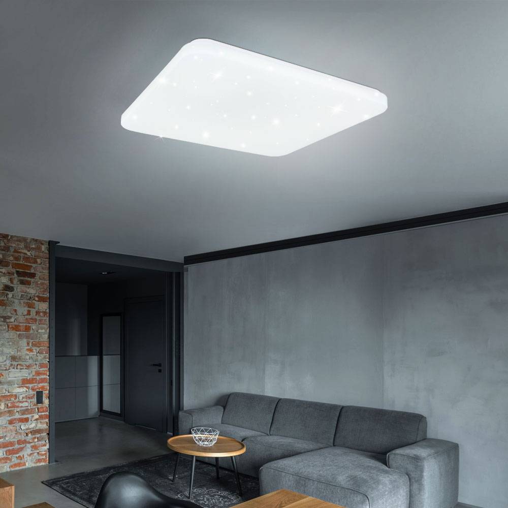 LED Deckenlampe Wohnzimmerleuchte Smart Home Deckenleuchte Sterneneffekt Lampe Alexa App Fernbedienung dimmbar CCT Alexa, 30W 1800LM 3000-6000K,