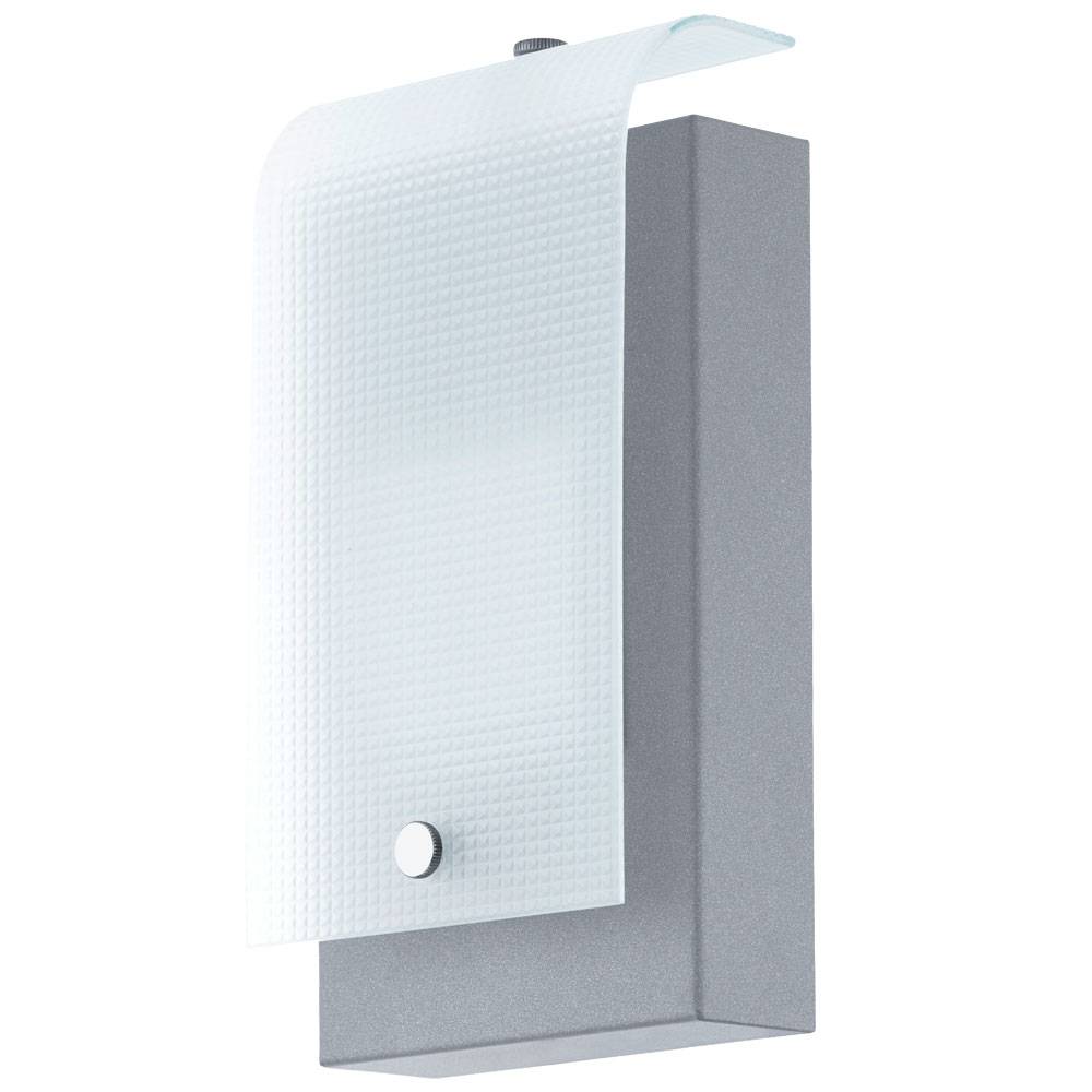 Wandleuchte Außenleuchte Garten silber Außenlampe Hauswandleuchte Balkon, Stahl verzinkt, 1x LED 3,7 Watt 320 Lumen warmweiß, LxBxH 12x7x22,5 cm