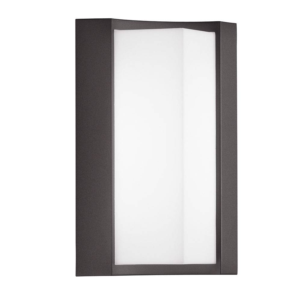 LED Wandleuchte Außen Fassadenleuchte anthrazit Außenleuchte Wand Aluminium, IP54, 1x 7W 800lm warmweiß, BxH 14x22 cm