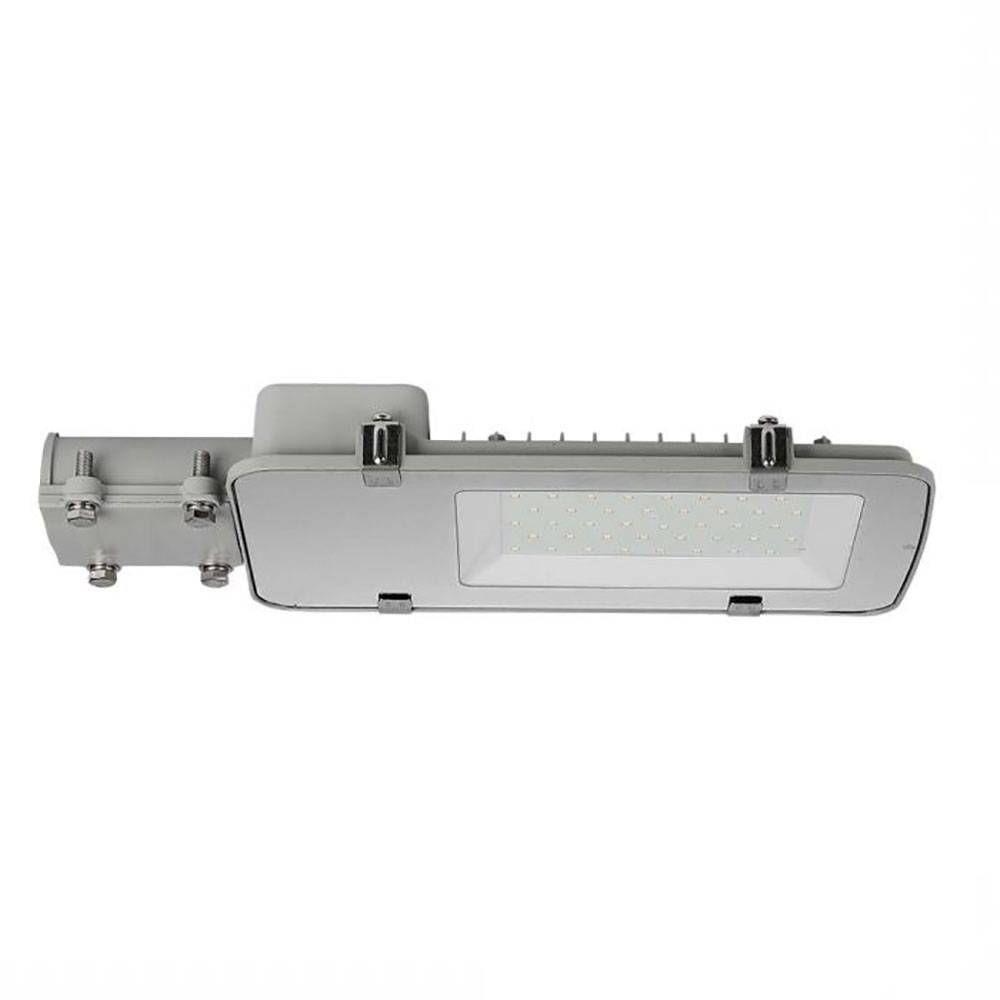 LED Straßenlampe Parkplatzbeleuchtung Außen Straßenlaterne Straßenleuchte für draußen, Aluminium grau, 30W 800lm 6500K, LxBxH 41,8x19,9x6