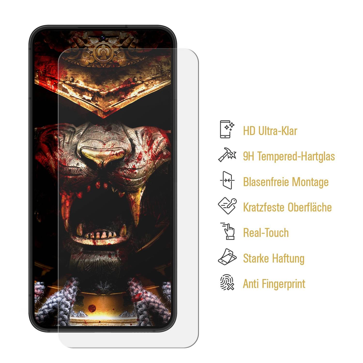 2x 9H Panzerglas für Samsung Galaxy A55 5G echtes Tempered Panzerhartglas Displayschutz Schutzglas Panzerfolie Schutzfolie Screen-Protector