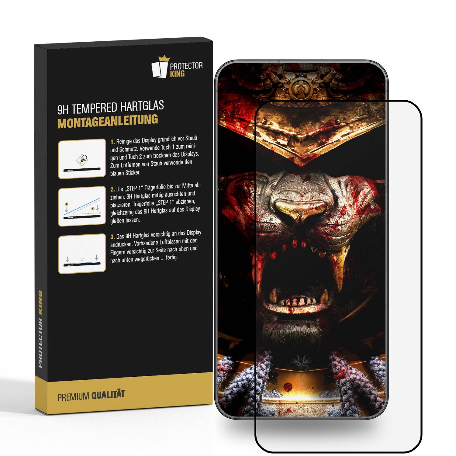 6x 9H Panzerglas für Samsung Galaxy A55 5G FULL COVER echtes Tempered Panzerhartglas Displayschutz Schutzglas Panzerfolie Schutzfolie
