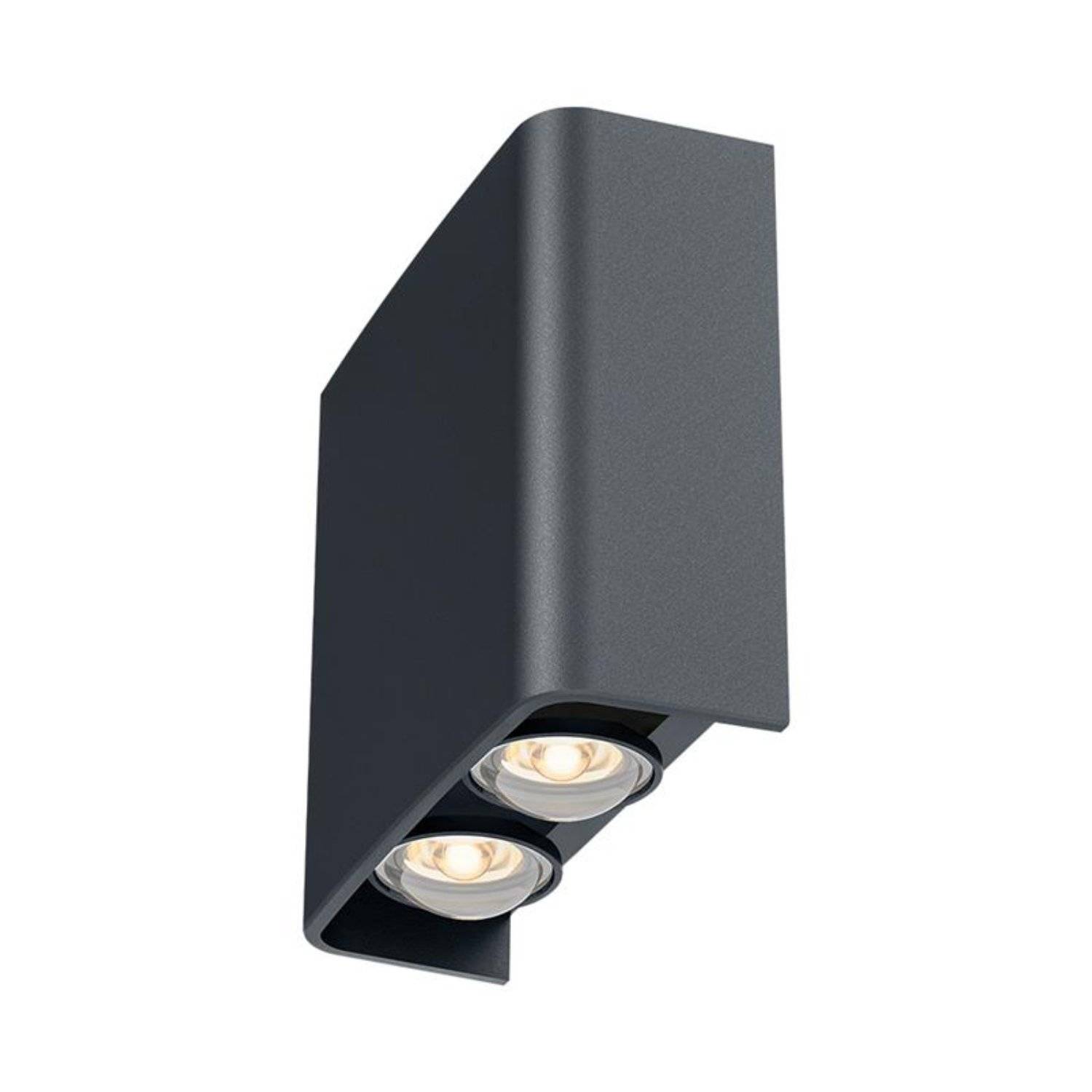 LED Wandleuchte 4W | IP65 Schutzart | CCT Wandleuchte einstellbare Farben 3000-6400 K | 360lm, Schwarz