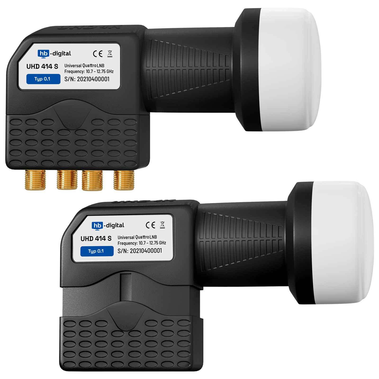 hb-digital LNB Quattro UHD 414 S für Multischalter wasserdicht