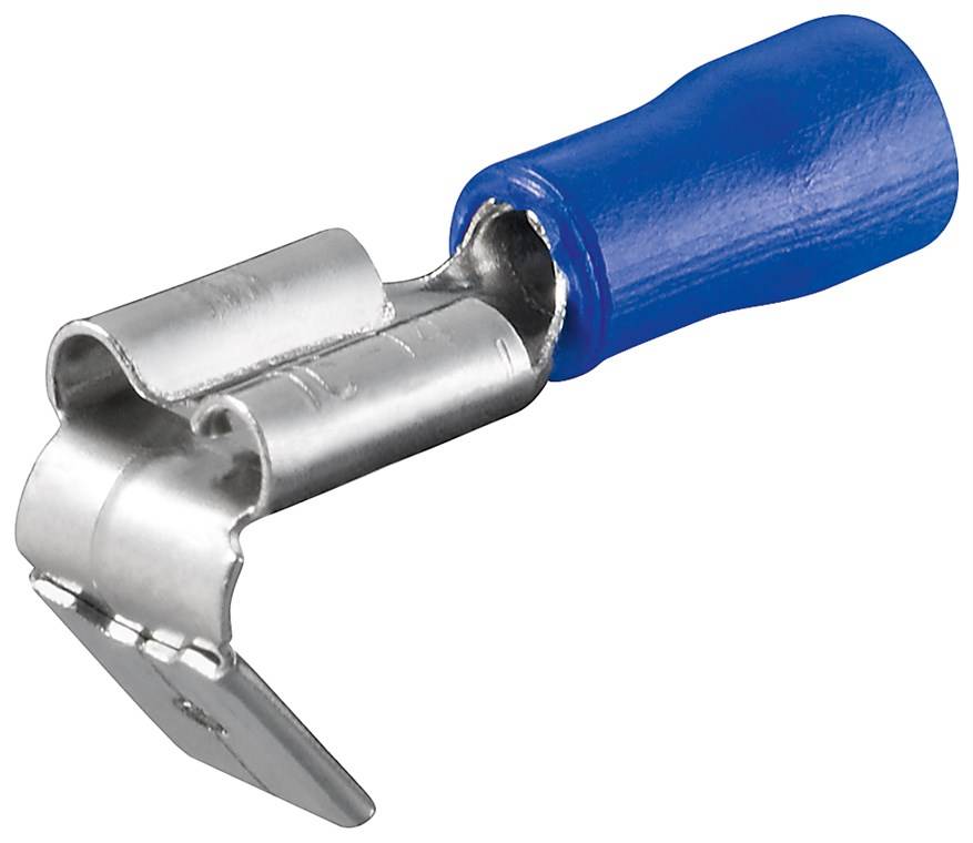 Ein Dosenöffner aus Metall mit blauem Griff und einem rotierenden Schneiderad, das für einfaches Öffnen von Dosen entwickelt wurde.
