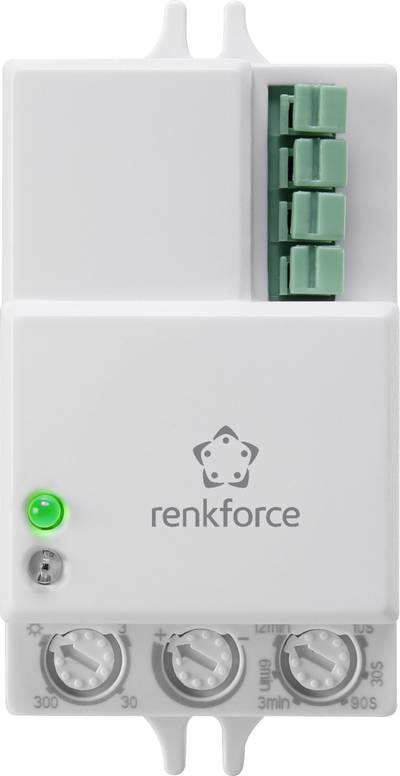 Renkforce 1530623 Decke, Wand HF-Bewegungsmelder 360 ° Relais Weiß (1530623)