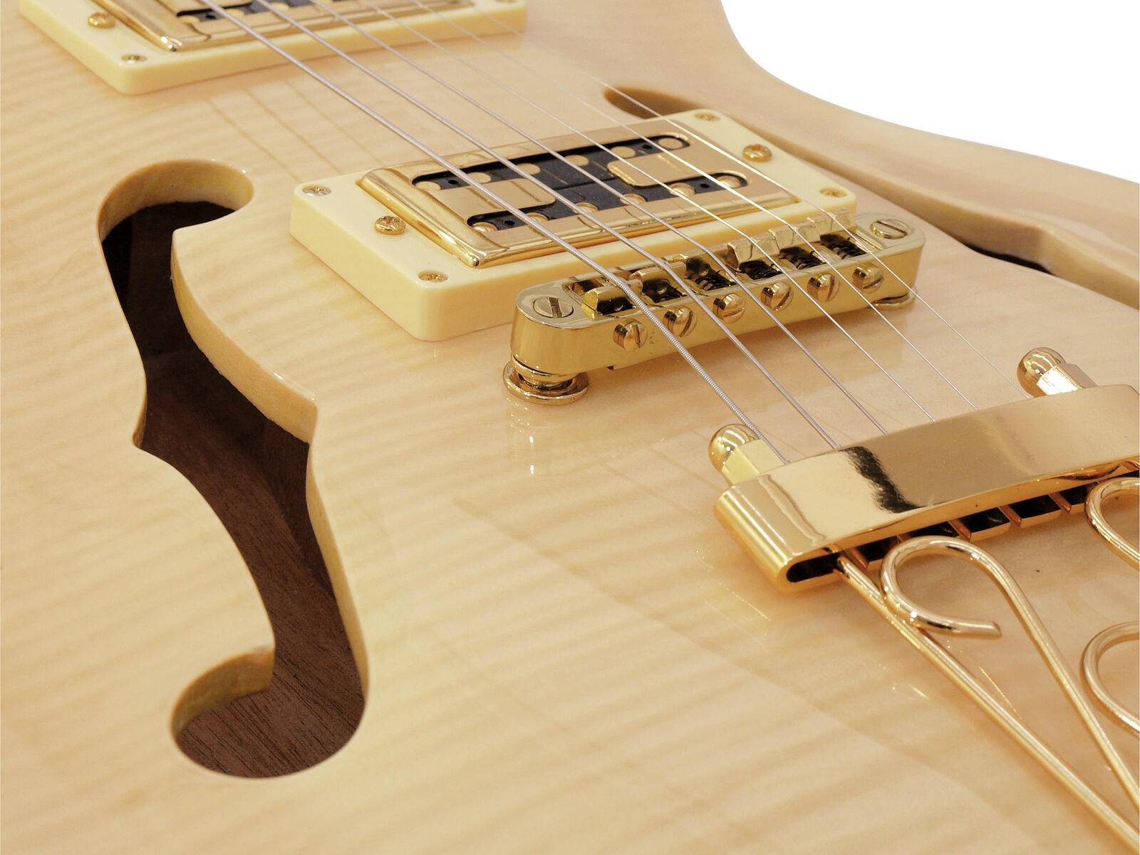 DIMAVERY LP-600 E-Gitarre, natur Ahorn