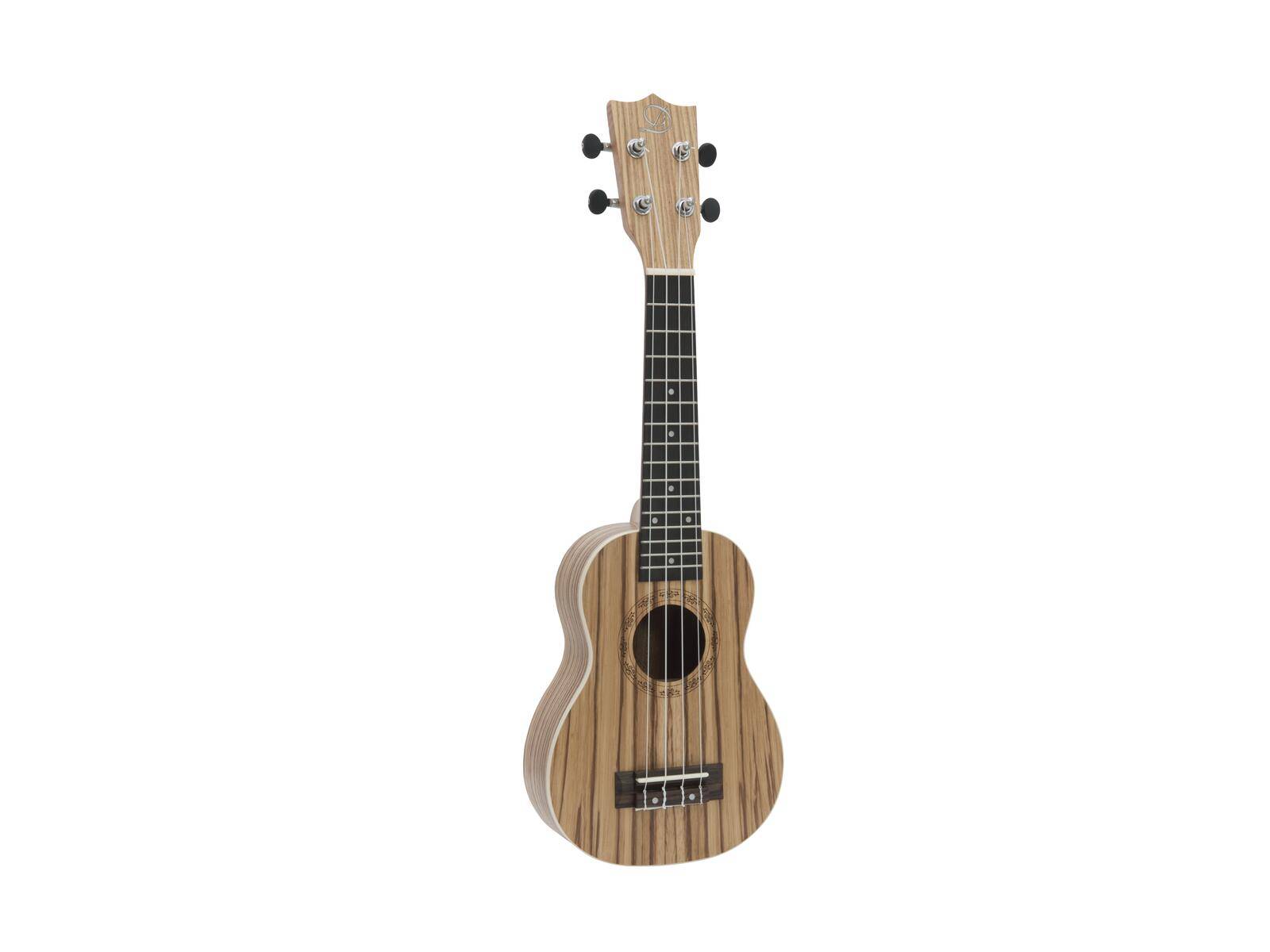 DIMAVERY UK-400 Ukulele Sopran Zoll Zebrawood Zoll