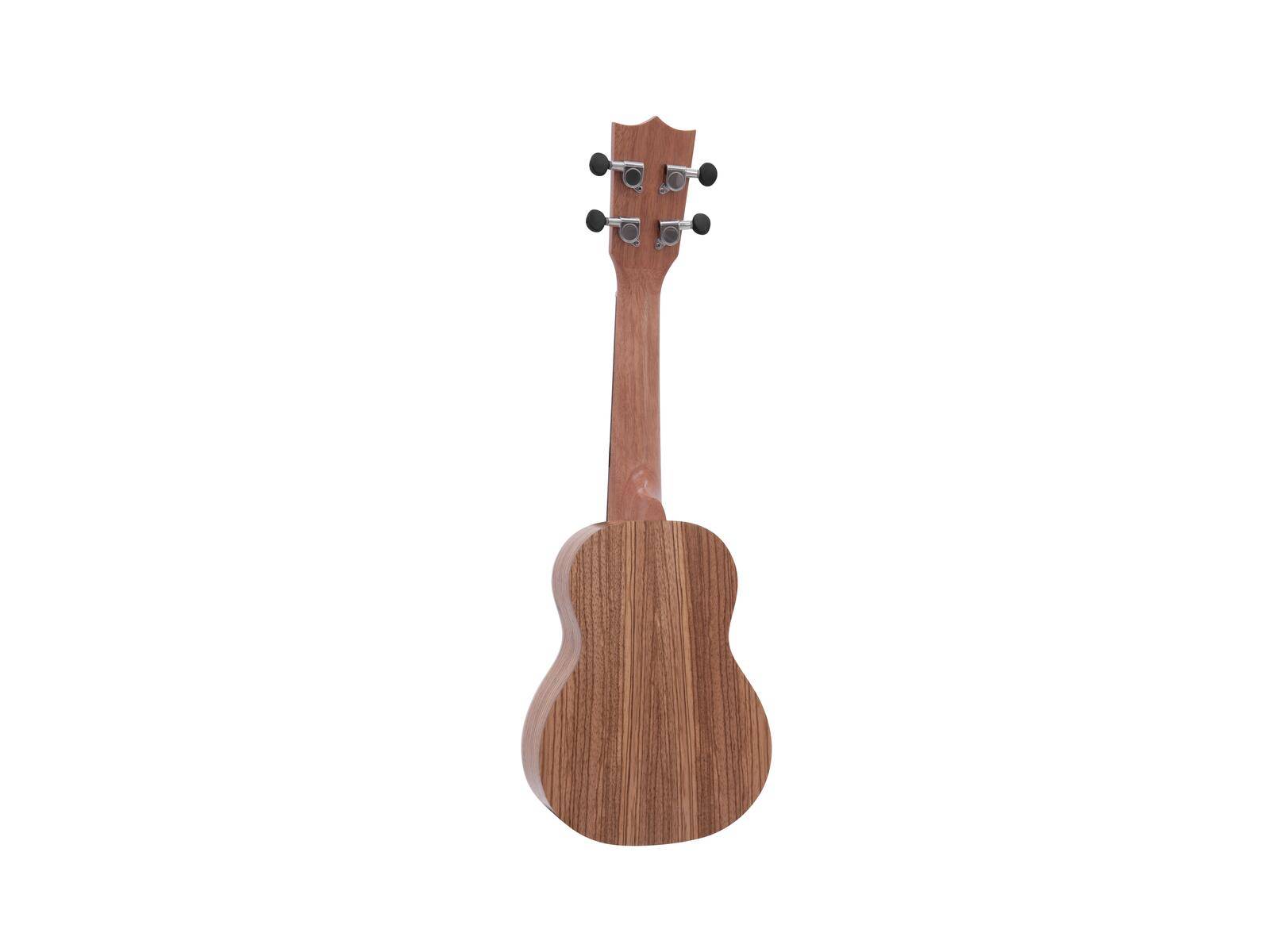 DIMAVERY UK-400 Ukulele Sopran Zoll Zebrawood Zoll