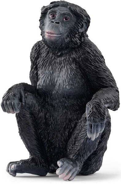 Schleich 14875 - Wild Life, Bonobo Weibchen, Affe, Tierfigur, Höhe: 6 cm