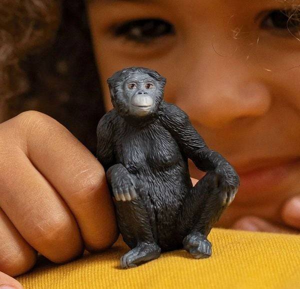 Schleich 14875 - Wild Life, Bonobo Weibchen, Affe, Tierfigur, Höhe: 6 cm