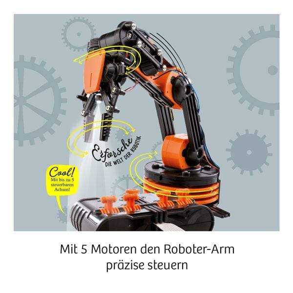 KOSMOS 620028 - Roboter Arm, Modellbausatz, Motoren, Experimentierkasten