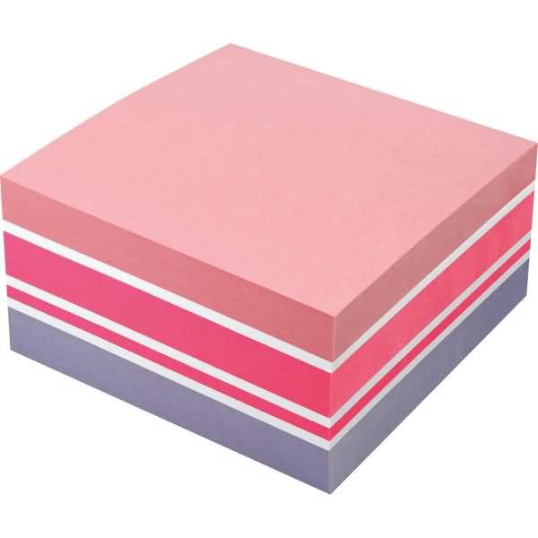 Haftnotizwürfel 5809 75x75mm 400 Blatt ro/weiß/pi/vi