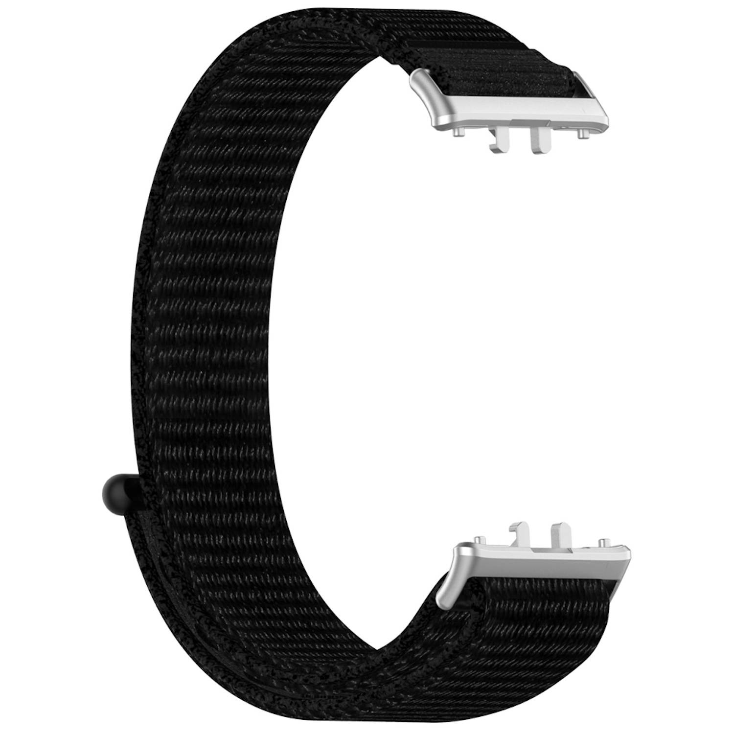 Für Samsung Galaxy Fit 3 Design Sport gewebtes Nylon Ersatz Arm Band Klettverschluss Schwarz
