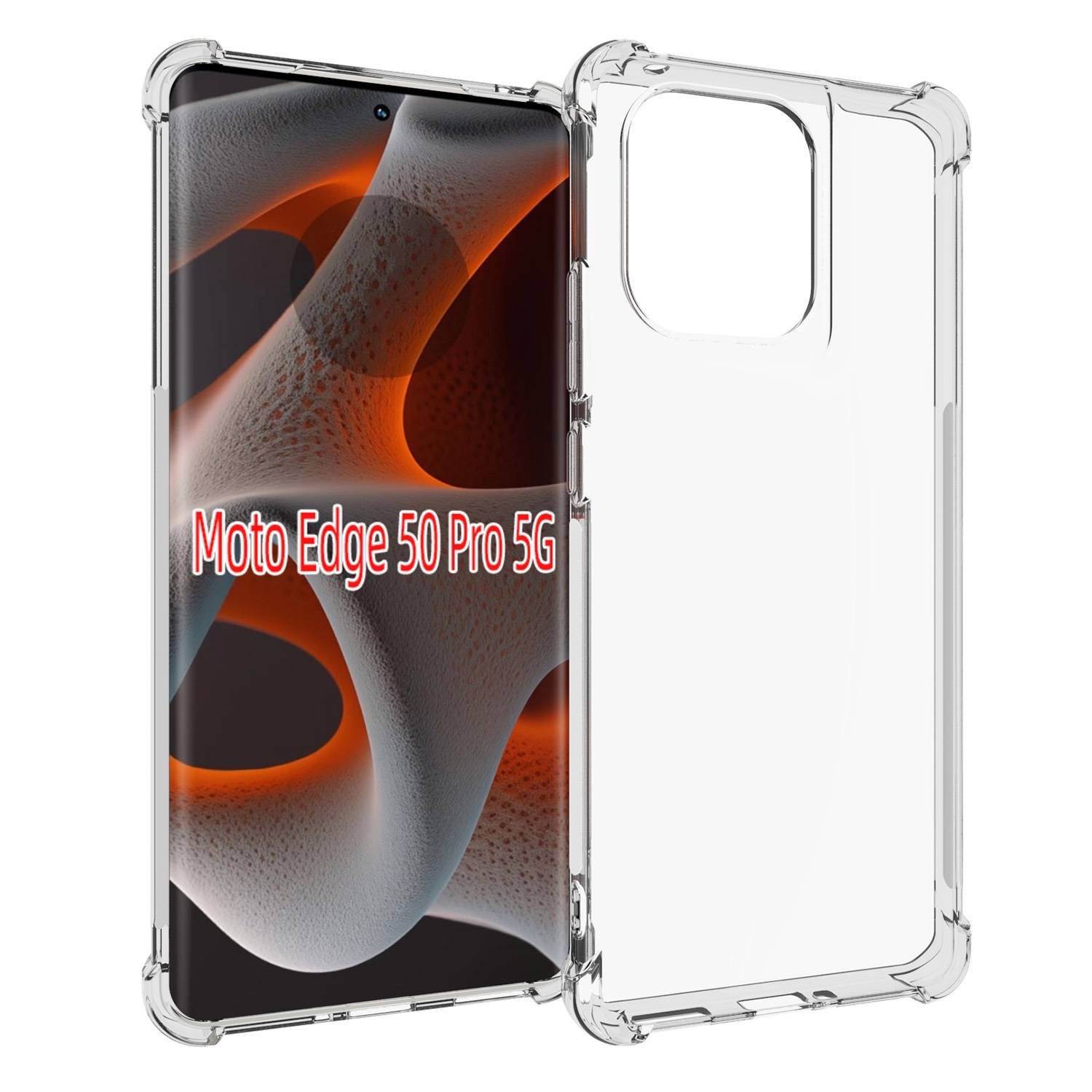 Für Motorola Edge 50 Pro 5G Schock TPU Schutz Hülle Case Transparent