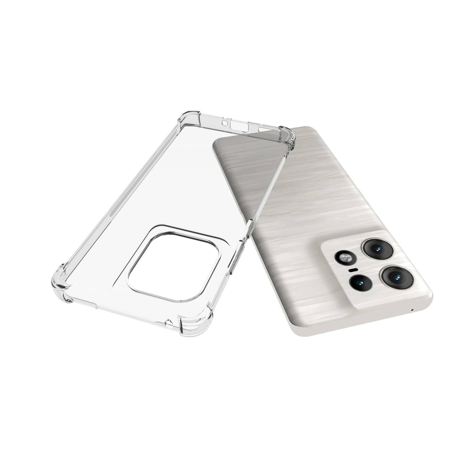 Für Motorola Edge 50 Pro 5G Schock TPU Schutz Hülle Case Transparent
