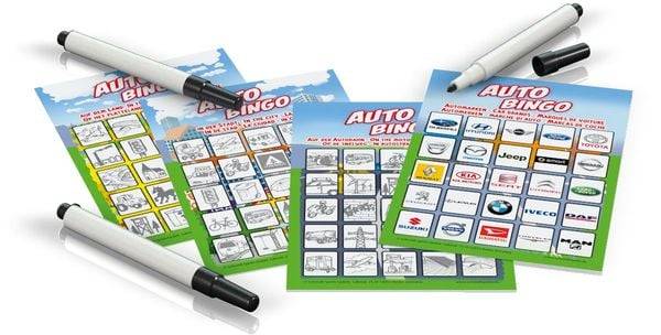 Schmidt 51434 - Auto Bingo, Metalldose, Reisespiel