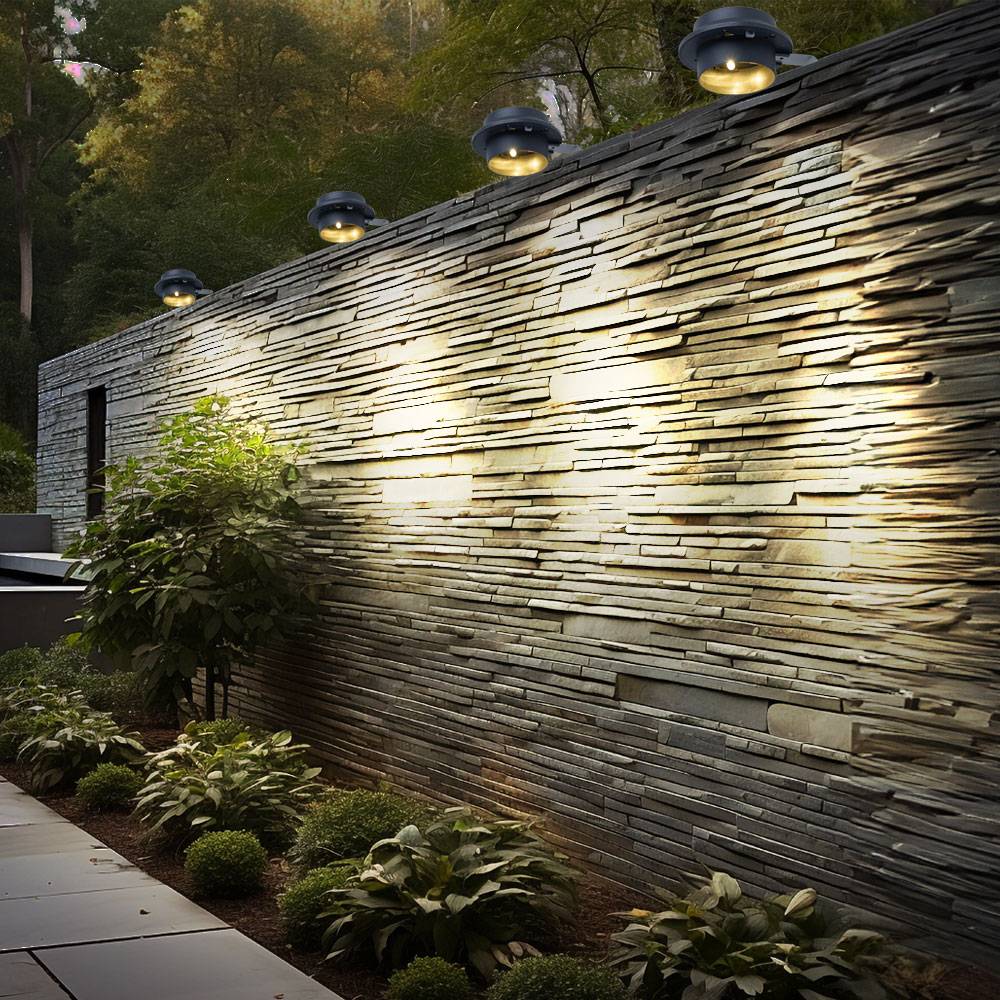 Dachrinnenleuchte Solarlampe anthrazit Wandlampe Klemme Außenleuchte Zaunlampe, Metall Kunststoff, LED warmweiß, L 16 cm, 6er Set