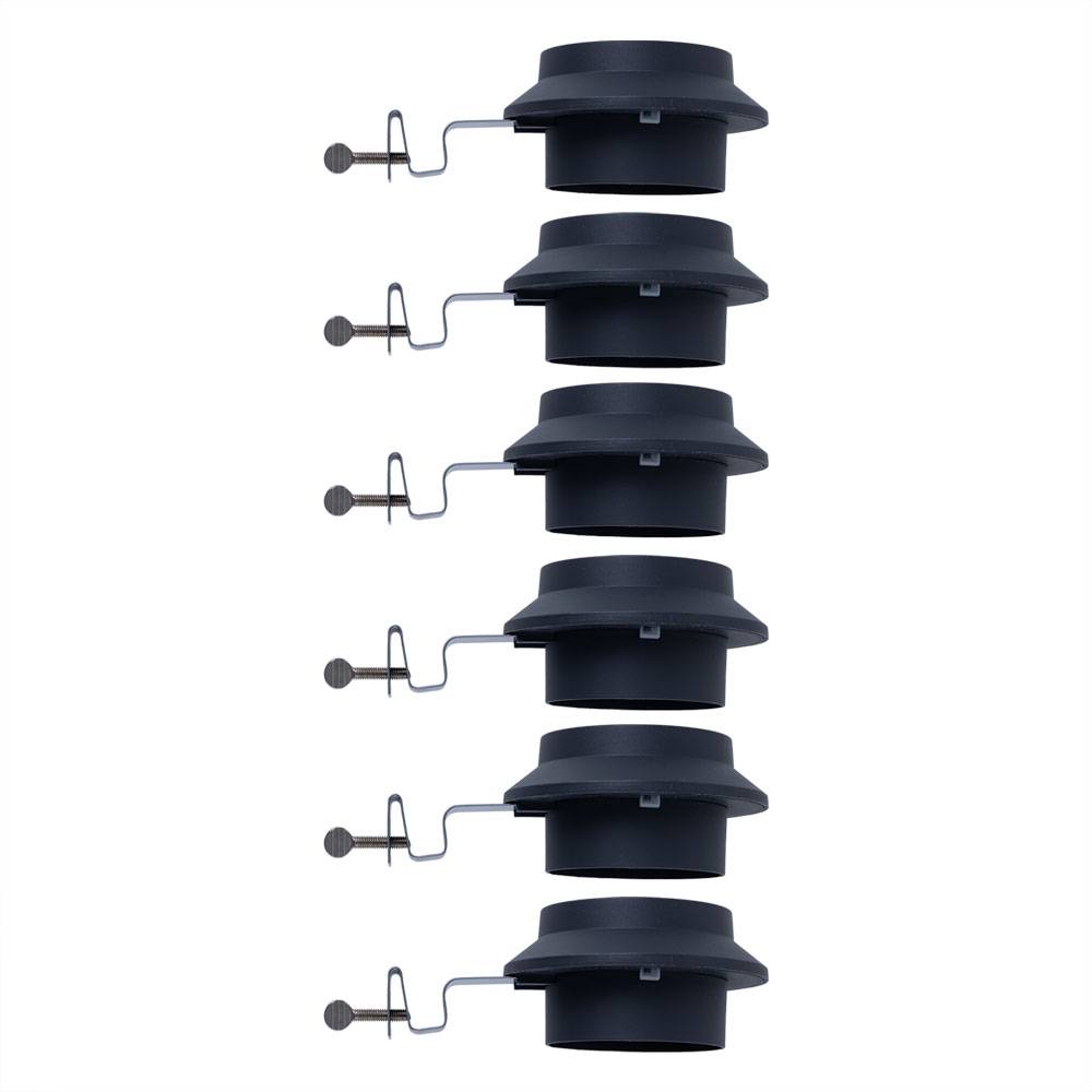 Dachrinnenleuchte Solarlampe anthrazit Wandlampe Klemme Außenleuchte Zaunlampe, Metall Kunststoff, LED warmweiß, L 16 cm, 6er Set