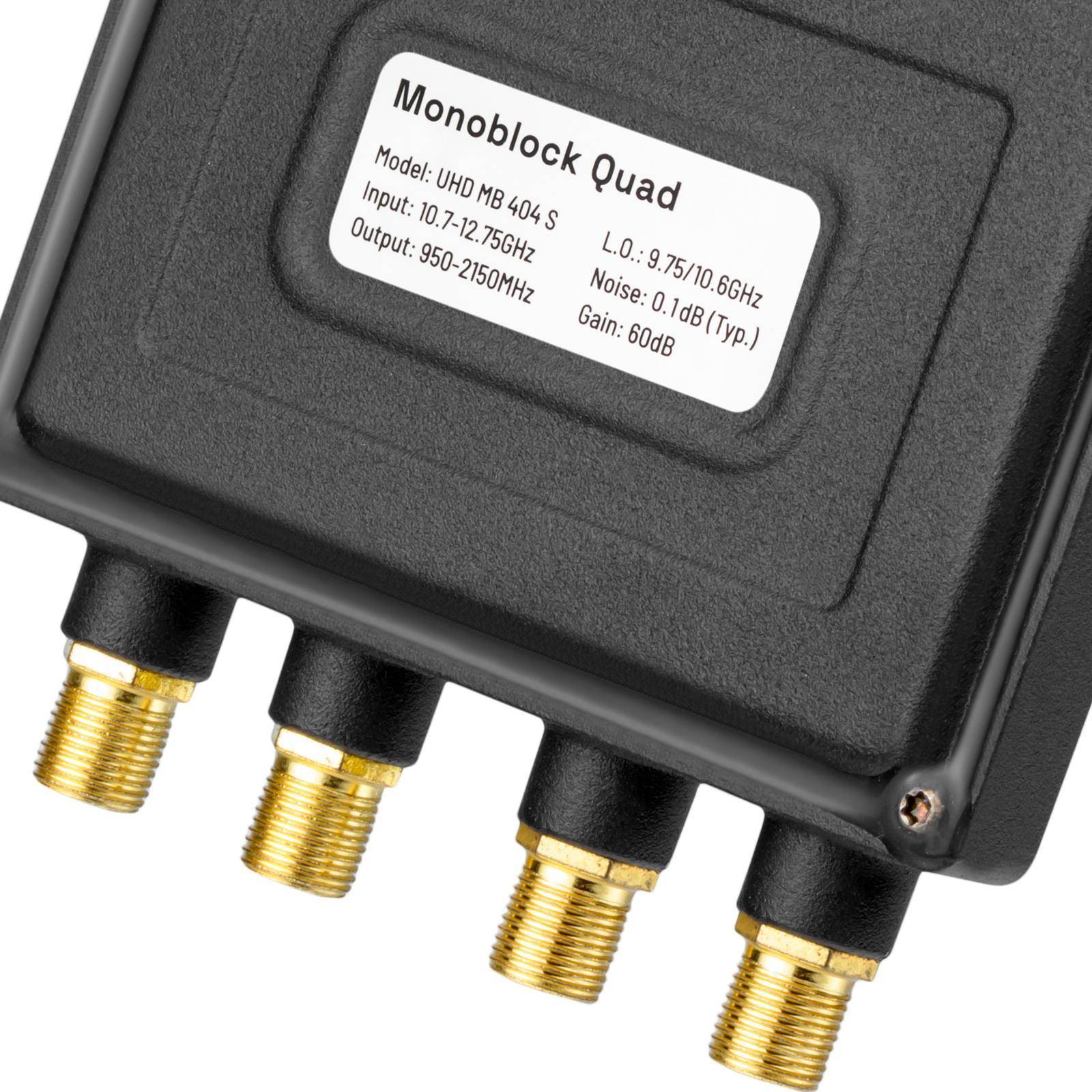 hb-digital Monoblock LNB Quad UHD MB 404 S für 4 Teilnehmer/Receiver