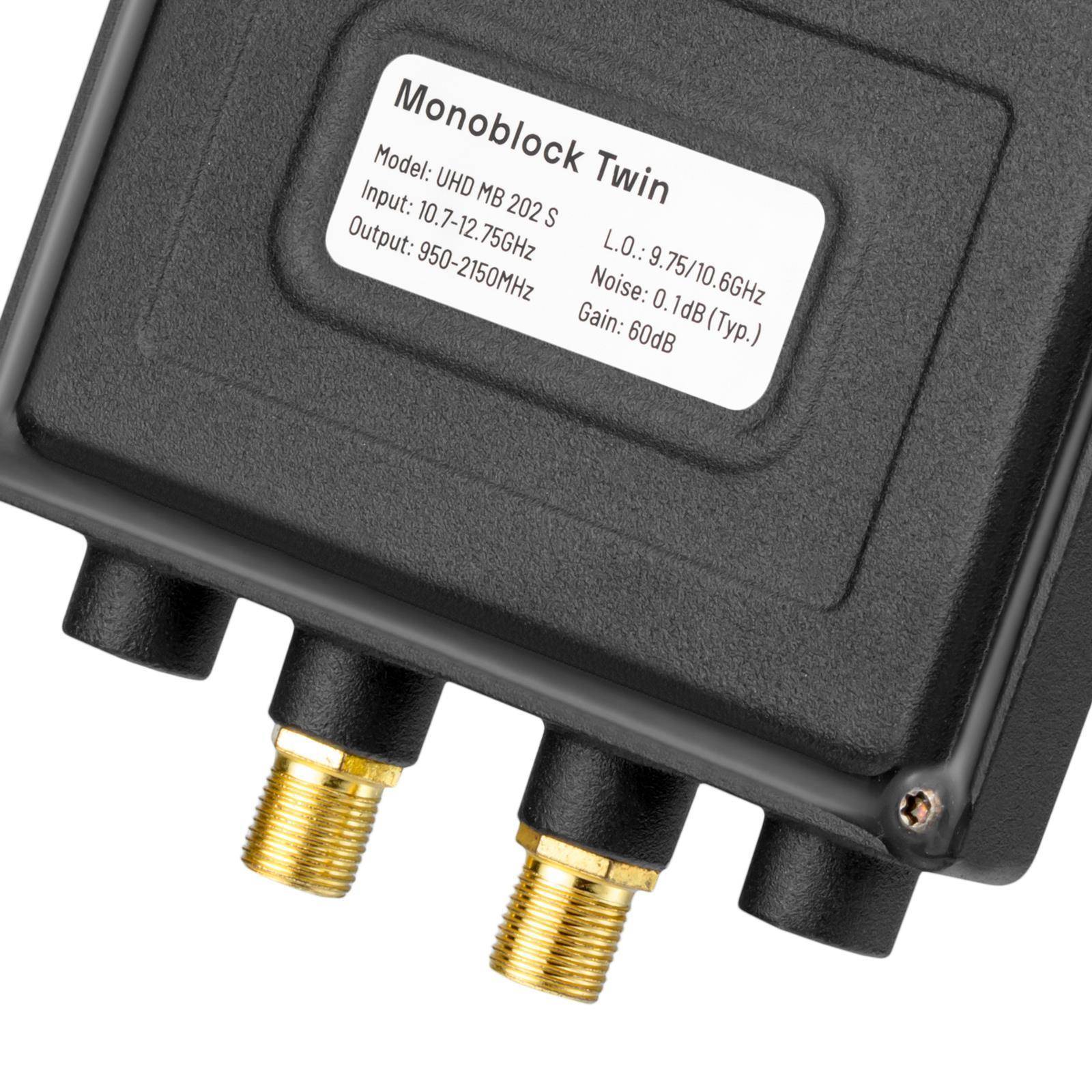 hb-digital Monoblock LNB Twin UHD MB 202 S bis zu 2 Teilnehmer/Receiver