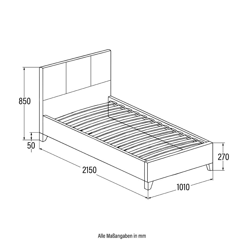 LED BETT ASTEROID - Größe: