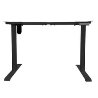 HÖHENVERSTELLBARER SCHREIBTISCH LUMINA - Farbe: Schwarz - Braun, Größe: 160 x 80 cm HÖHENVERSTELLBARER SCHREIBTISCH LUMINA - Farbe: Schwarz - Braun, Größe: 160 x 80 cm