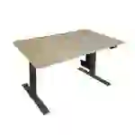 HÖHENVERSTELLBARER SCHREIBTISCH LUMINA - Farbe: Schwarz - Braun, Größe: 160 x 80 cm HÖHENVERSTELLBARER SCHREIBTISCH LUMINA - Farbe: Schwarz - Braun, Größe: 160 x 80 cm