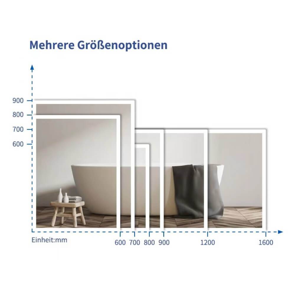 LED-SPIEGEL NOLA - Größe: 160 x 70 cm