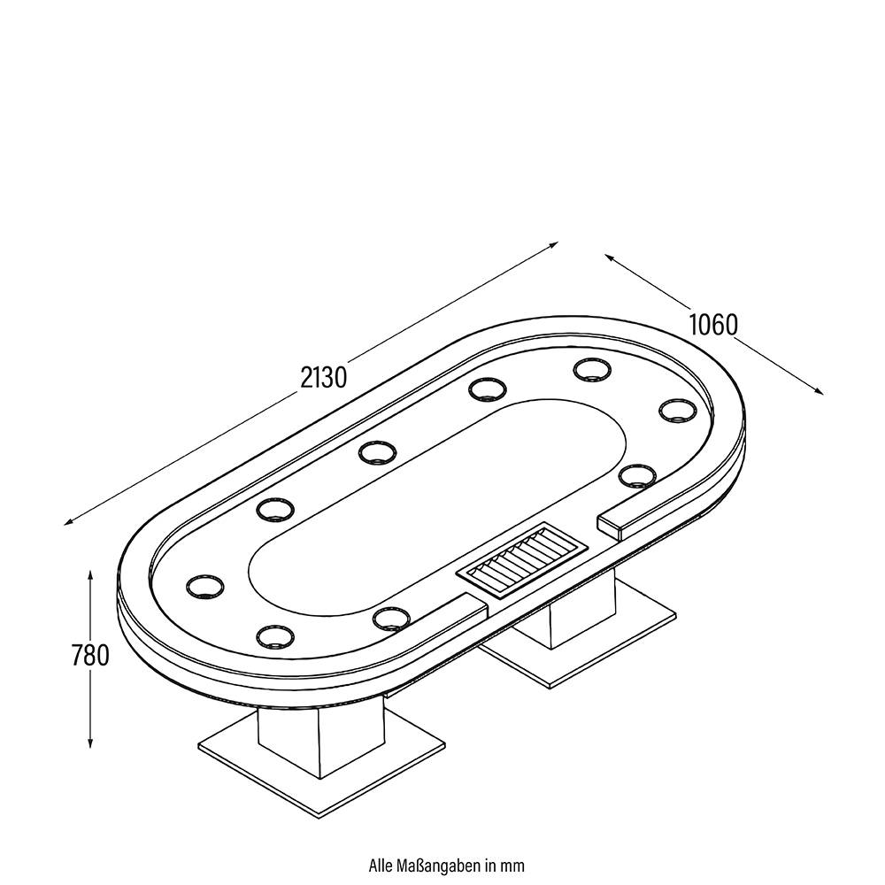 LED POKERTISCH FLUSH