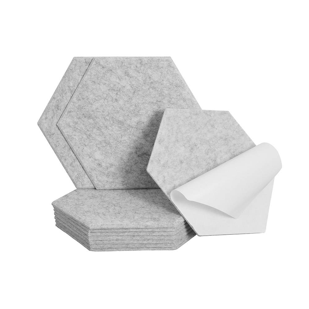 AKUSTIKPLATTEN HEXAGON SILENT - Farbe: Hellgrau, Menge: 20