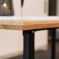ESSGRUPPE ECKIG AVENCIA - Ausführung: NODA Webstoff Grau / Braun, Menge: 6 Stühle ESSGRUPPE ECKIG AVENCIA - Ausführung: NODA Webstoff Grau / Braun, Menge: 6 Stühle