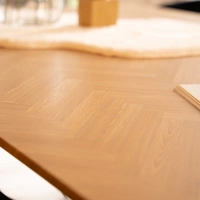 ESSGRUPPE ECKIG AVENCIA - Ausführung: ARIA Samt Beige, Menge: 6 Stühle ESSGRUPPE ECKIG AVENCIA - Ausführung: ARIA Samt Beige, Menge: 6 Stühle