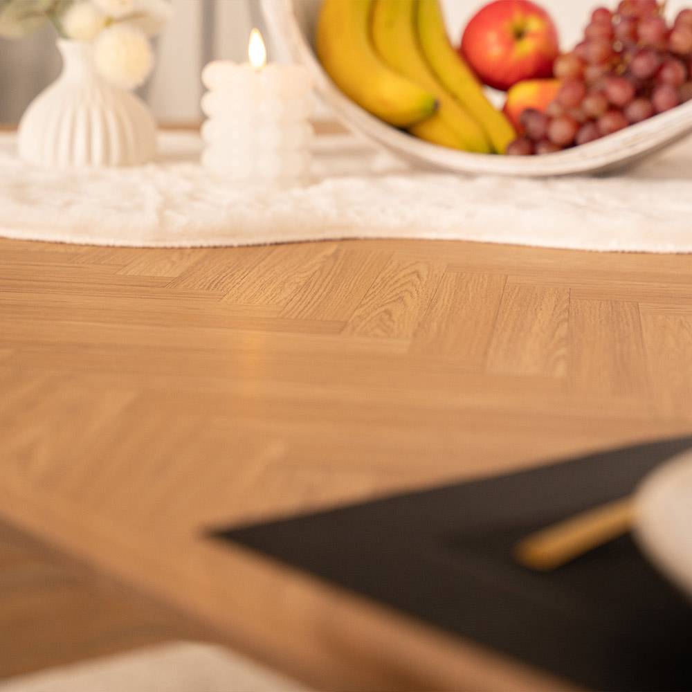 ESSGRUPPE ECKIG AVENCIA - Ausführung: ARIA Samt Beige, Menge: 6 Stühle