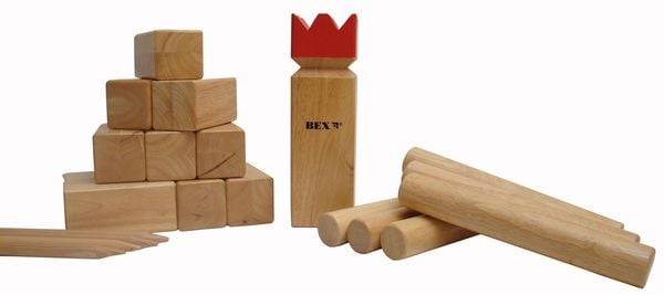 BEX 511-011 - KUBB Original Color, das Original aus Schweden, Premium Qualität aus Gummibaum Holz