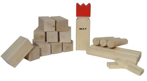 BEX 511-011 - KUBB Original Color, das Original aus Schweden, Premium Qualität aus Gummibaum Holz