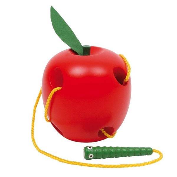 Small foot 2646 - Fädelapfel, Fädelspiel als Holz Apfel