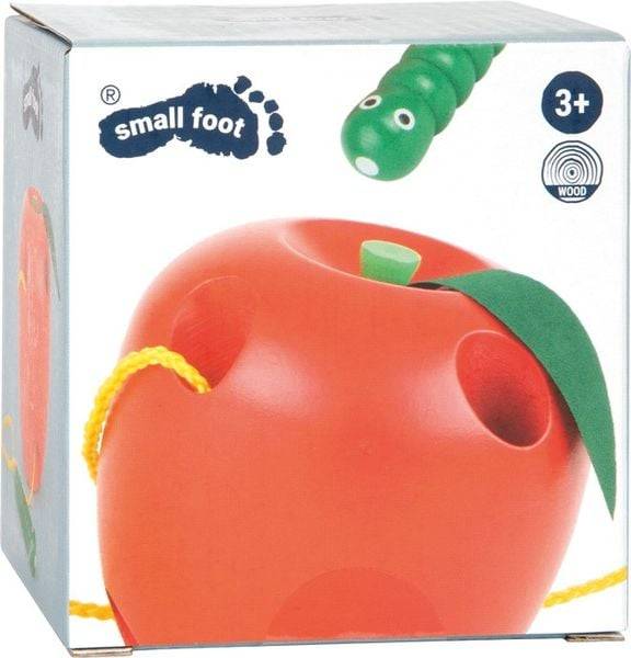 Small foot 2646 - Fädelapfel, Fädelspiel als Holz Apfel