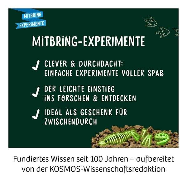 KOSMOS 658021 - T-REX nachtleuchtend, Ausgrabungs-Set, Experimentierkasten, Mitbring-Experimente