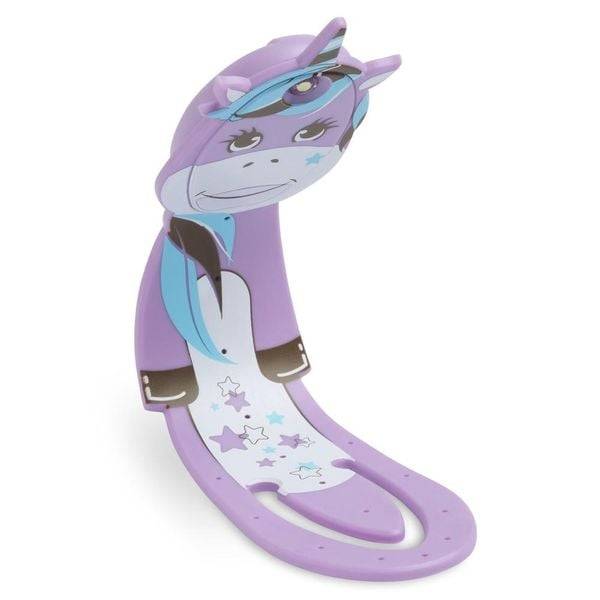 Flexilight Pals Leselicht (Einhorn) | lila | 2 in 1 Leselampe & Lesezeichen | LED Leselicht | Geschenk für Leser, Buchliebhaber | Deutsche Ausgabe