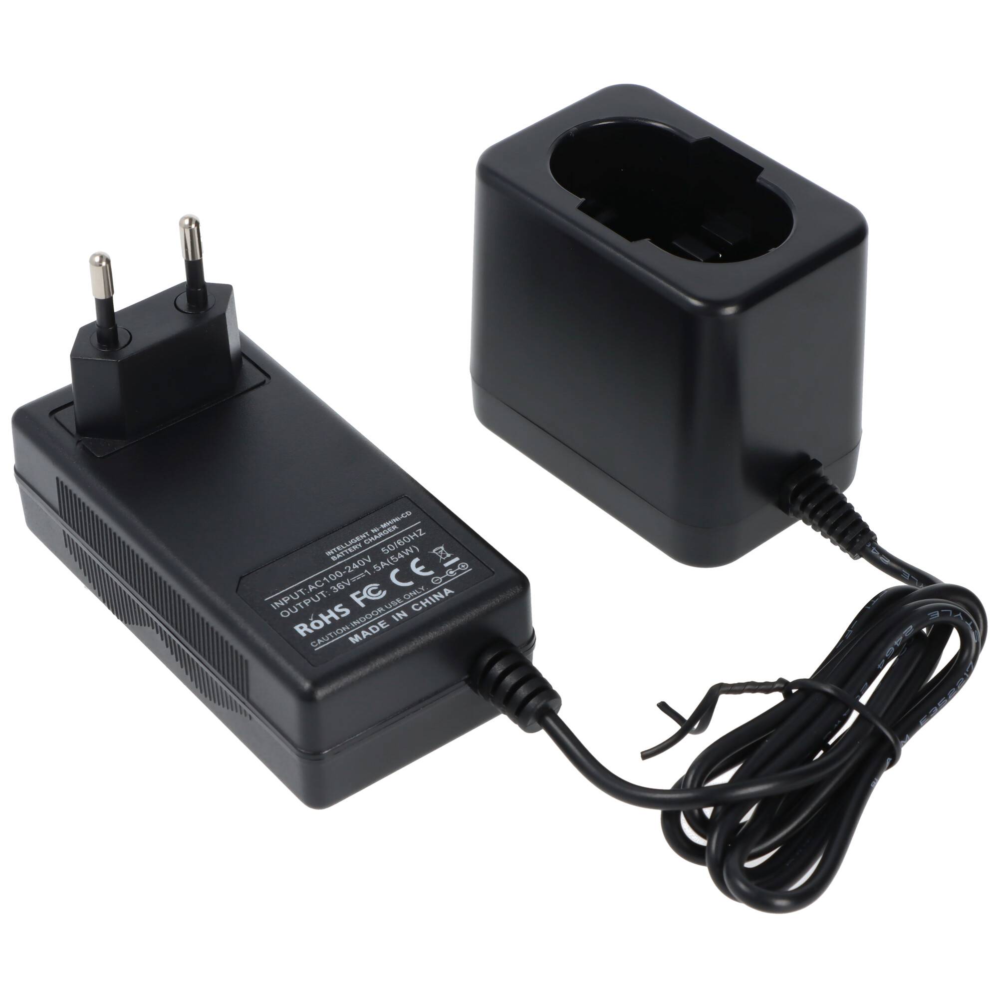 Ladegerät passend für Bosch Werkzeug-Akku 7,2 bis 24 Volt Akkus, lädt NiMH und NiCd Akkus