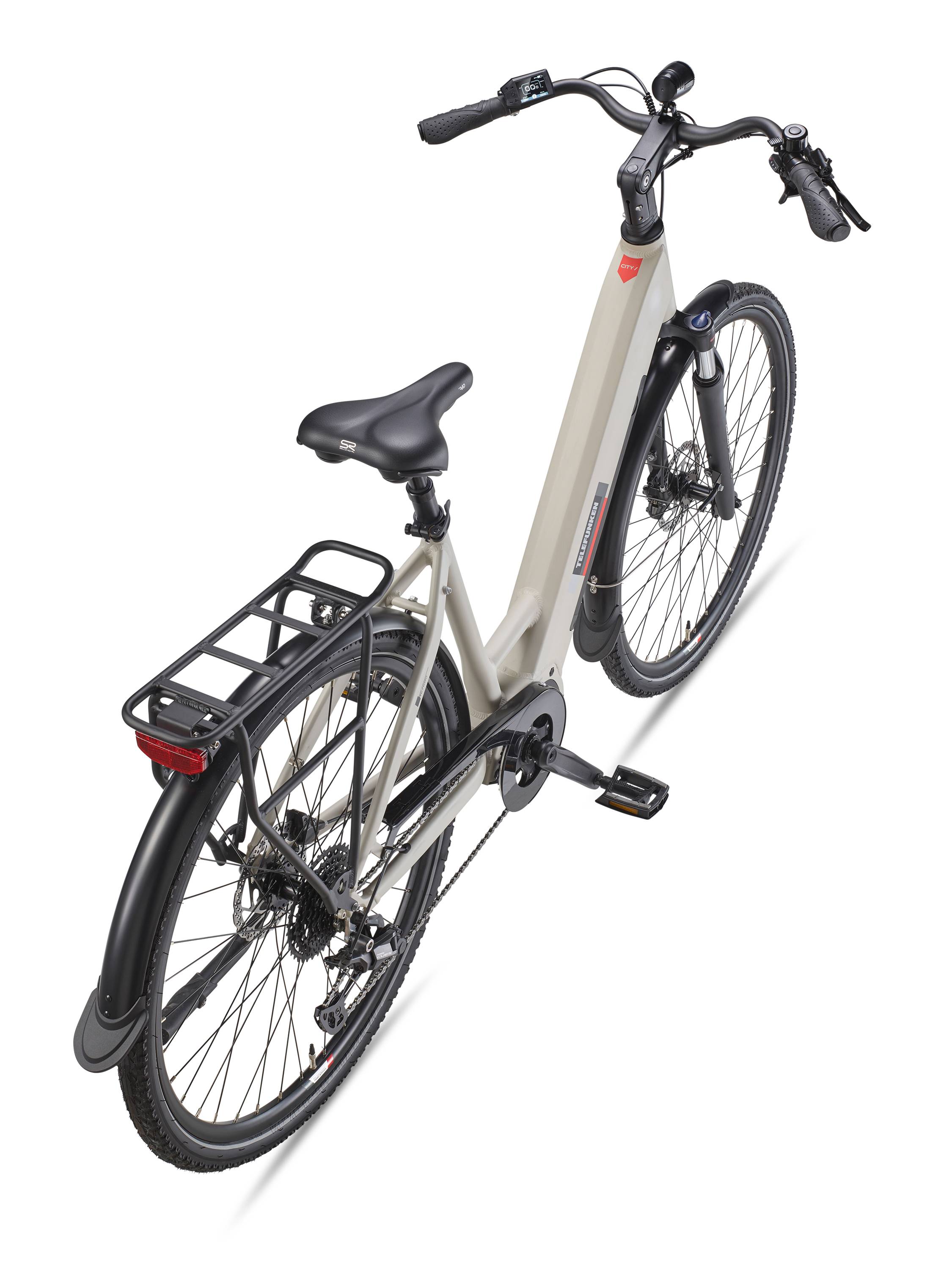 Telefunken City E-Bike | Elektrofahrrad 28 Zoll | Mittelmotor 250 W | 10-Gang Kettenschaltung | 705,6 Wh Akku | Pedelec