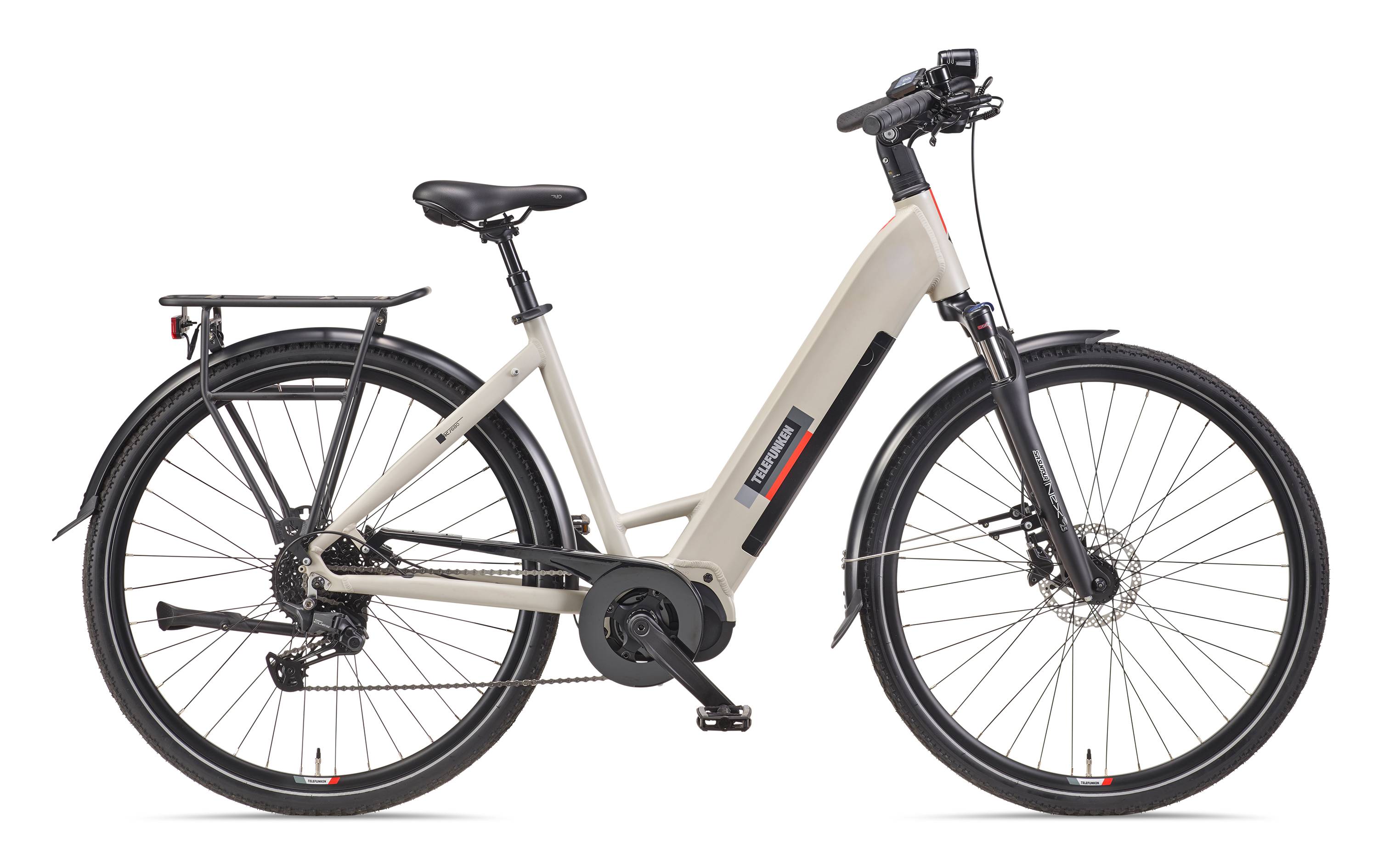 Telefunken City E-Bike | Elektrofahrrad 28 Zoll | Mittelmotor 250 W | 10-Gang Kettenschaltung | 705,6 Wh Akku | Pedelec