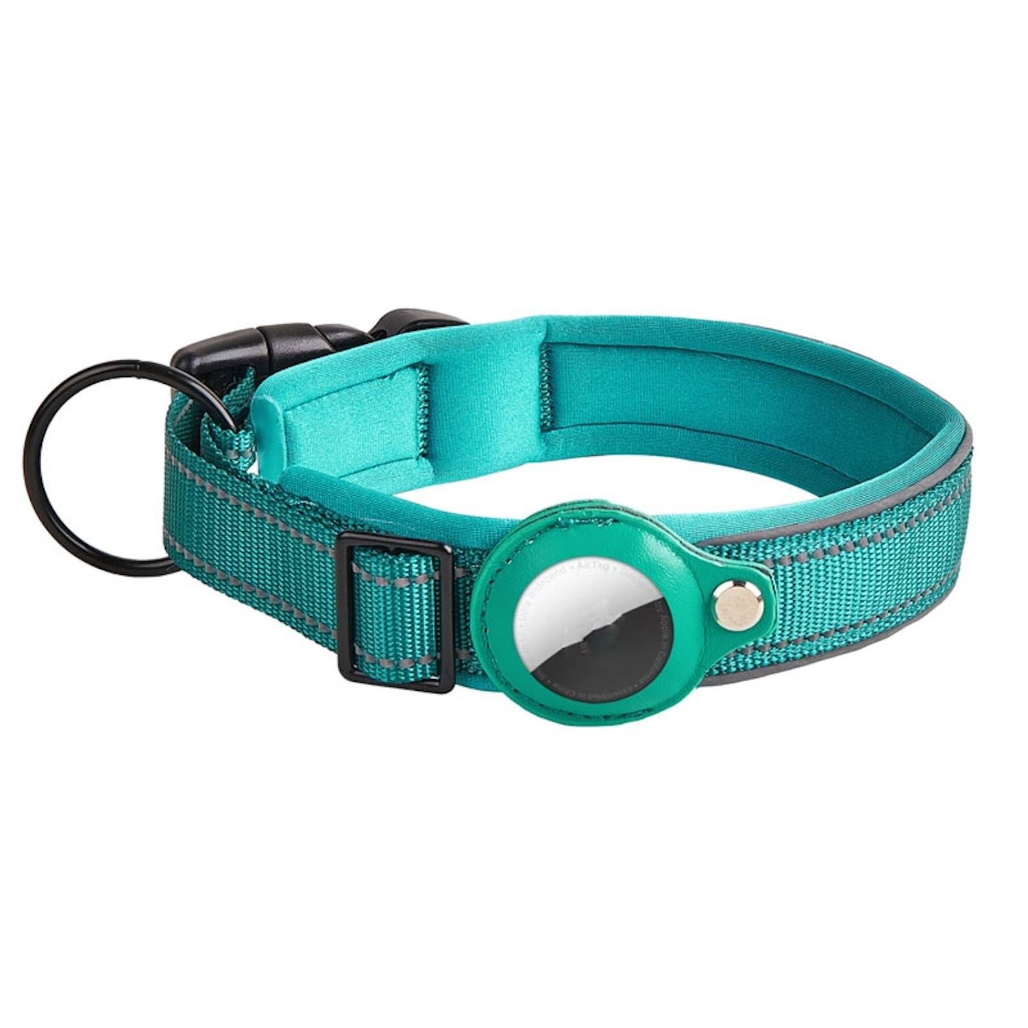 Für Apple AirTag Nylon Reflektierendes Neopren Hundehalsband Größe S