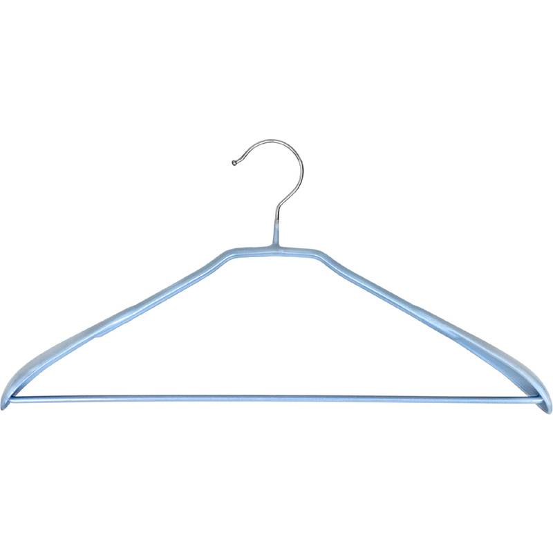 Peggy Perfect Metall-Kleiderbügel mit Steg, gummiert, grau