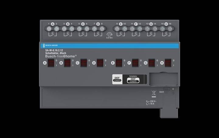 Busch-Jaeger Schaltaktor, 8fach 16 A SA-M-8.16.2.12